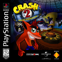 Crash Bandicoot 2 Cortex Strikes Back Playstation US box art
